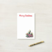 Poinsettias en kaarsen Kerstmis Post-it® Notes (Op bureau)