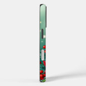 Poinsettia's en levendige hulstbessen Case-Mate iPhone case (Achterkant / Rechts)