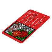 Poinsettias en Plaid (gepersonaliseerd) Magneet (Linkerzijde)