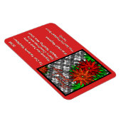 Poinsettias en Plaid (gepersonaliseerd) Magneet (Rechterzijde)