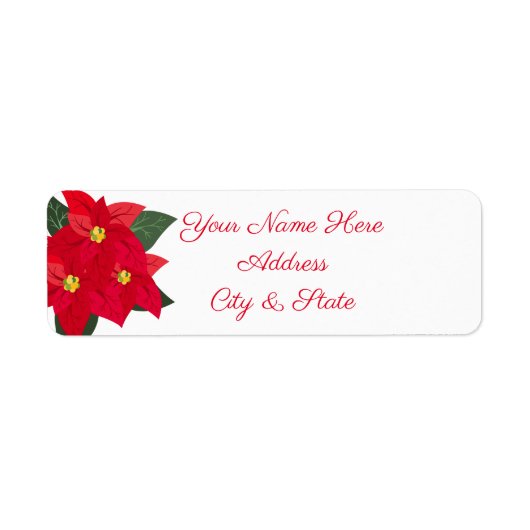 Poinsettias Etiket (Voorkant)