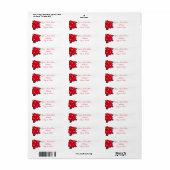 Poinsettias Etiket (Full Sheet)
