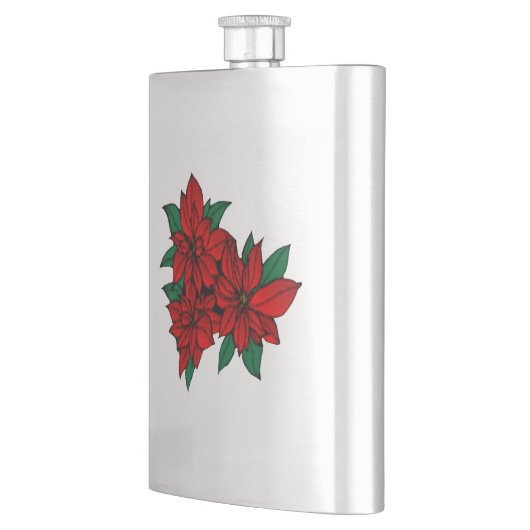 Poinsettias Flask Flacon (Links)