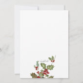  Poinsettias Flat Holiday Kaart (Achterkant)