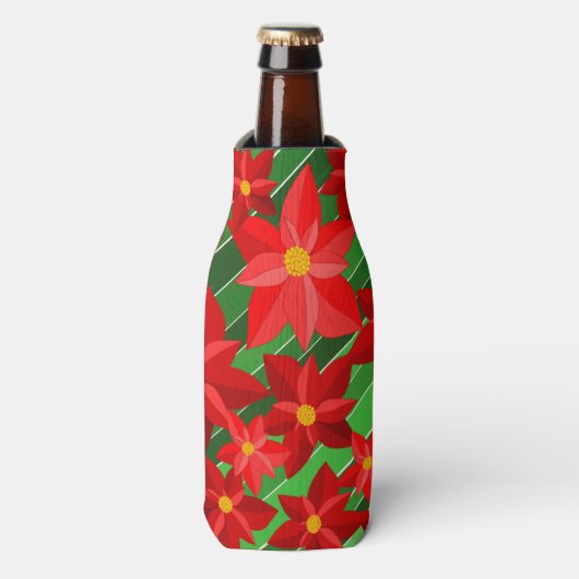 Poinsettias Flesjeskoeler (Fles Voorkant)
