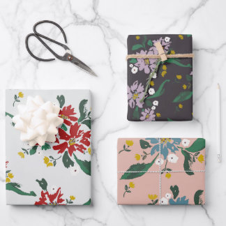 Poinsettias For All Seasons Inpakpapier Vel