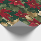 poinsettias galore-inpakpapier cadeaupapier (Hoek)