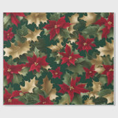 poinsettias galore-inpakpapier cadeaupapier (Vlak)