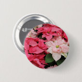  Poinsettias Holiday Button (Voorkant /achterkant)