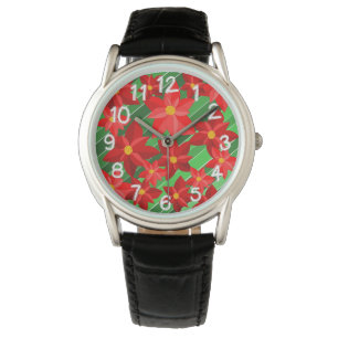Poinsettias Horloge