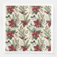 Poinsettia's Hulst Cedar en Bessen Kerstmis
