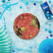 Poinsettias in Bloom Papieren Bordje (Feest)