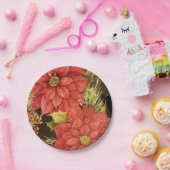 Poinsettias in Bloom Papieren Bordje (Feest)