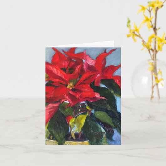 Poinsettia's Kaart (Gele Bloem)