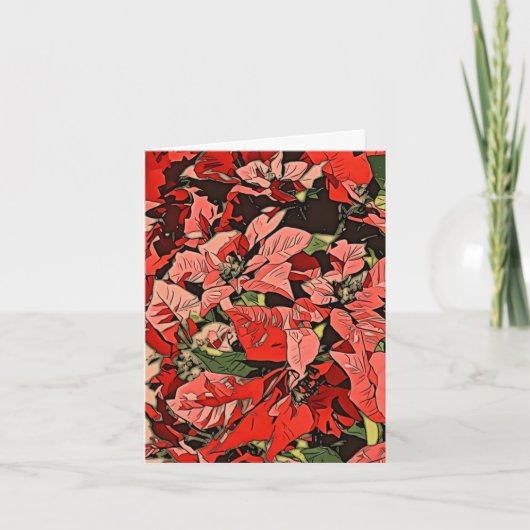 Poinsettias Kaart (Voorkant)