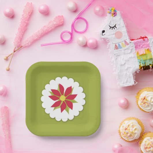 Poinsettias Kerst Plant Bord (Feest)