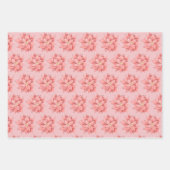 Poinsettias Kerstbloem in Roze Inpakpapier Vel (Voorkant 3)