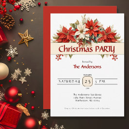 Poinsettias Kerstfeest Kaart