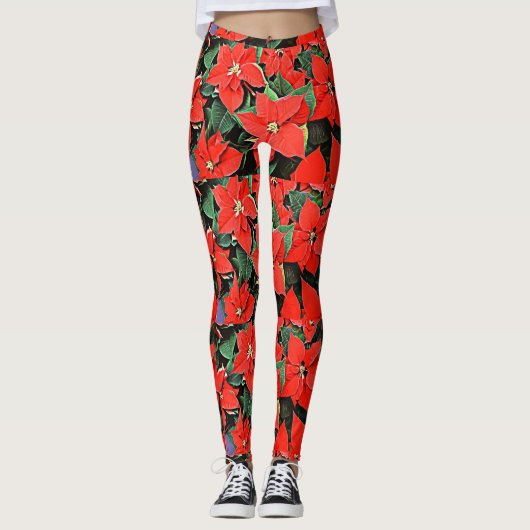 Poinsettias Leggings (Voorkant)