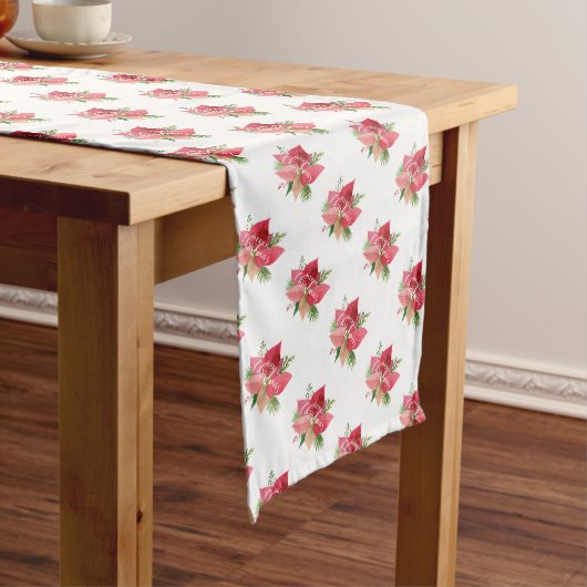 Poinsettias Medium Table Runner Tafelloper (Voorbeeld)