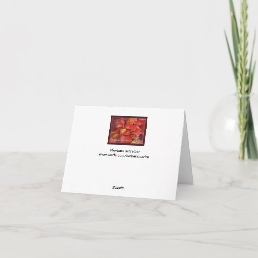 Poinsettia's, meertalige kerstkaart feestdagen kaart (Achterkant)