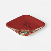 Poinsettias Papieren Bordje (Gebogen)