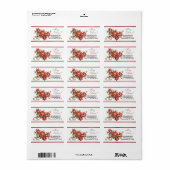  Poinsettias Return Address Label (Full Sheet)