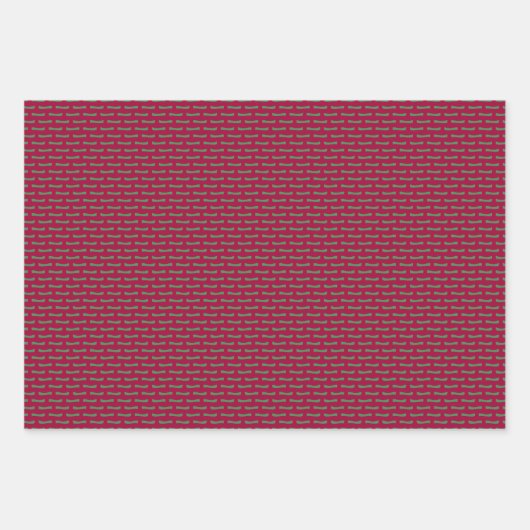 Poinsettias, Stipples, Birdies -  Inpakpapier Vel (Voorkant 2)