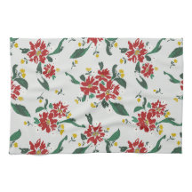 Poinsettia's voor alle seizoenen keukendoek