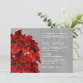 Poinsettias Wedding Invitations Kaart (Staand voorkant)