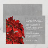 Poinsettias Wedding Invitations Kaart (Voorkant / Achterkant)