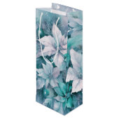 Poinsettias Wijn Cadeautas (Achterkant Gekanteld)