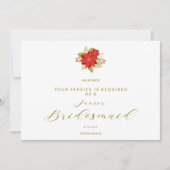 Poinsettias Will You Be My Junior Bridesmaid  (Voorkant)