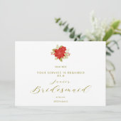 Poinsettias Will You Be My Junior Bridesmaid  (Staand voorkant)
