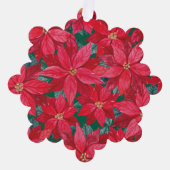 Poinsettias Winter Shelter Ornament Kaart (Voorkant)