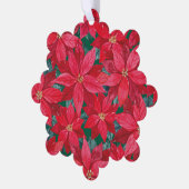 Poinsettias Winter Shelter Ornament Kaart (Links)
