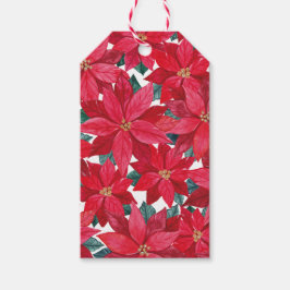 Poinsettias Winter Shelter Round Pouf Cadeaulabel