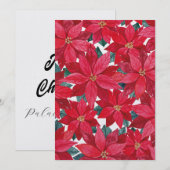 Poinsettia's Winterverblijf  Feestdagenkaart (Voorkant / Achterkant)