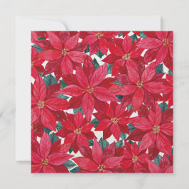 Poinsettia's Winterverblijf  Feestdagenkaart