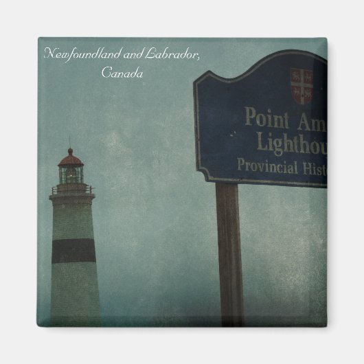 Point Amour vuurtoren, Newfoundland en Labrador Magneet (Voorkant)