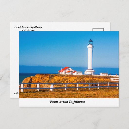 Point Arena Lighthouse Postcard Briefkaart (Voorkant / Achterkant)