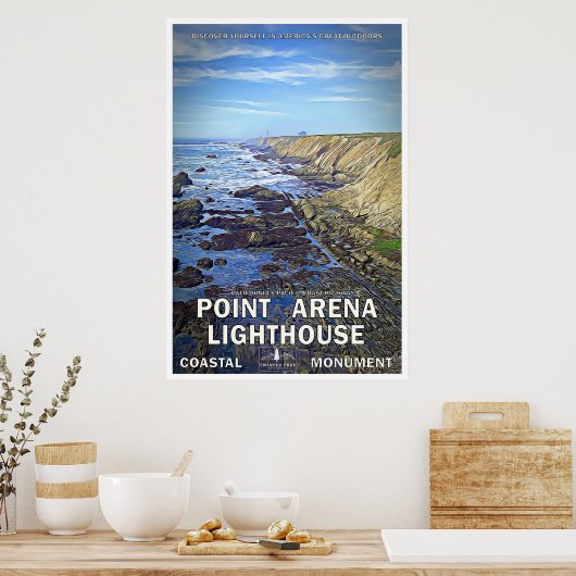 Point Arena Lighthouse Travel Poster 02 (Keuken)
