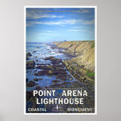 Point Arena Lighthouse Travel Poster 02 (Voorkant)
