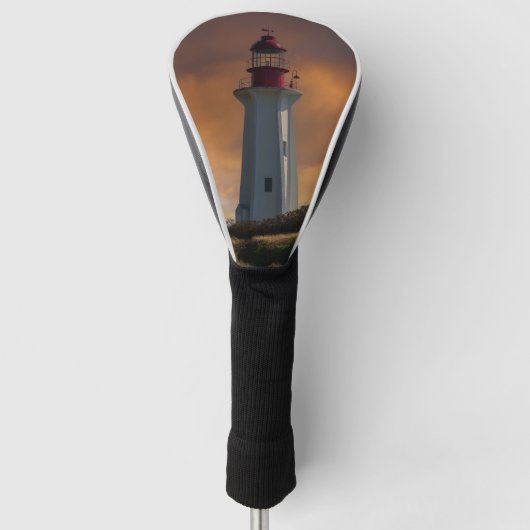 Point Atkinson Lighthouse bij zonsondergang Golfheadcover (Voorkant)