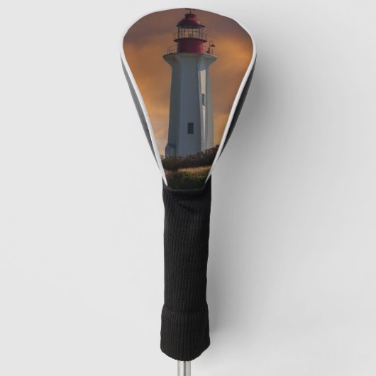 Point Atkinson Lighthouse bij zonsondergang Golfheadcover (Voorkant)