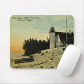 Point Betsey Lighthouse bij Frankfort Michigan Muismat (Met muis)