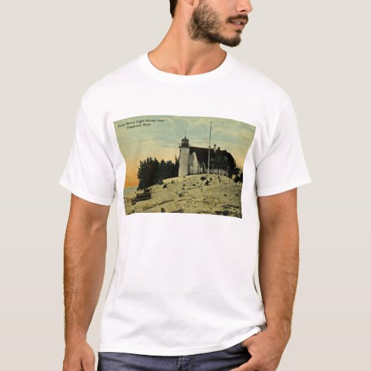 Point Betsey Lighthouse bij Frankfort Michigan T-shirt (Voorkant)