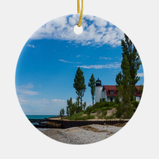 Point Betsie Light Keramisch Ornament (Voorkant)