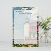 Point Betsie Lighthouse Briefpapier (Staand voorkant)