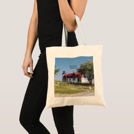 Point Betsie Lighthouse canvas tas (Voorkant (product))